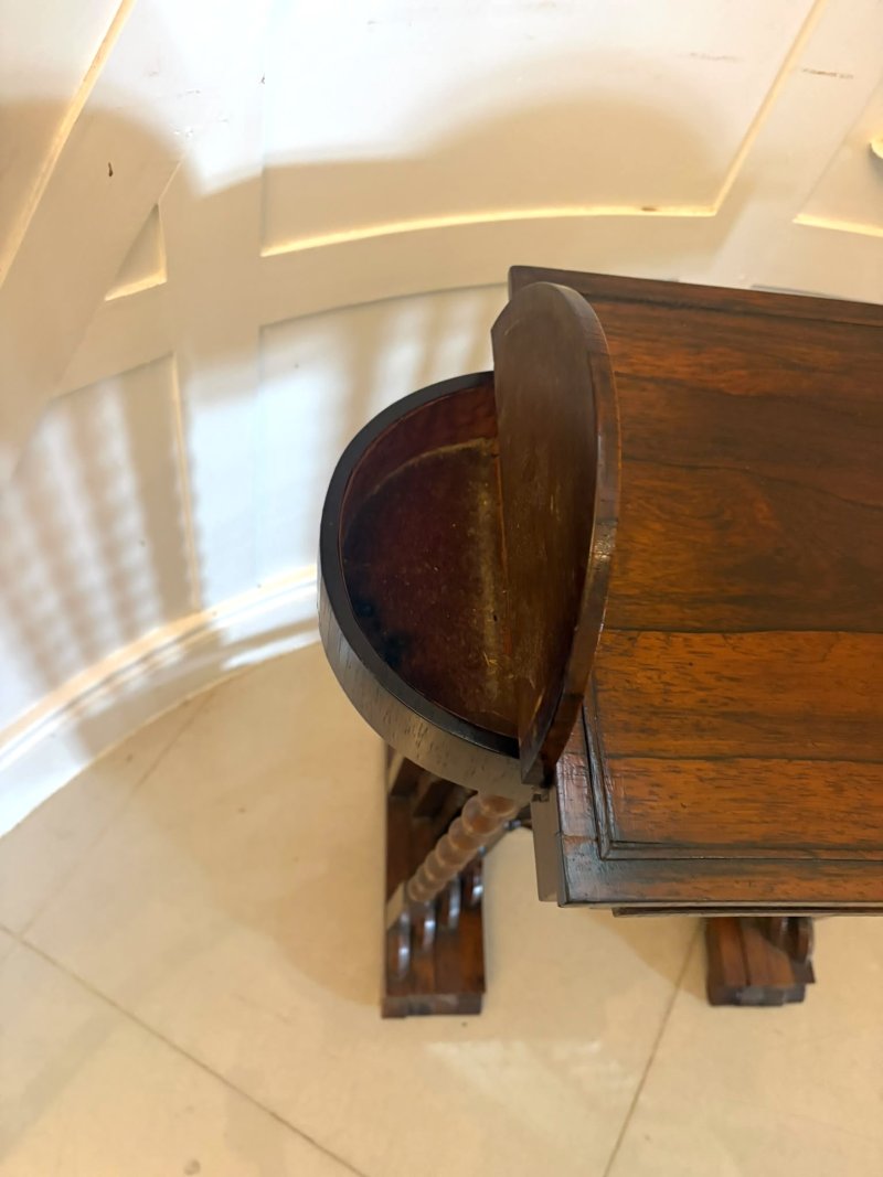 Antique Regency Rosewood Quartetto Nest of Four Tables With Integrated Chess Table - Image 12