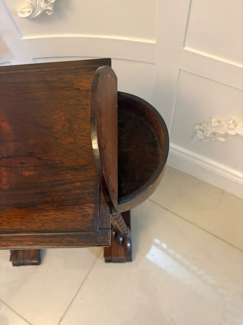 Antique Regency Rosewood Quartetto Nest of Four Tables With Integrated Chess Table - Image 13