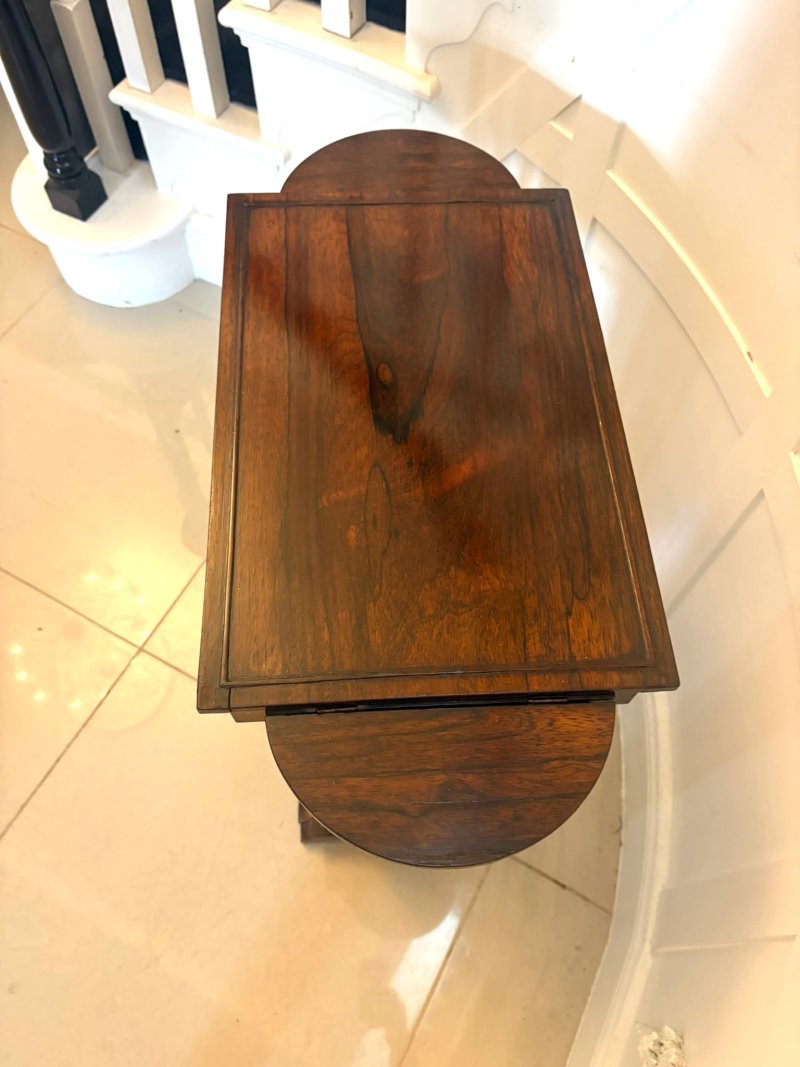 Antique Regency Rosewood Quartetto Nest of Four Tables With Integrated Chess Table - Image 17