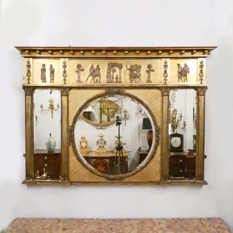 Victorian Gilt Wall Mirror in The Regency Style