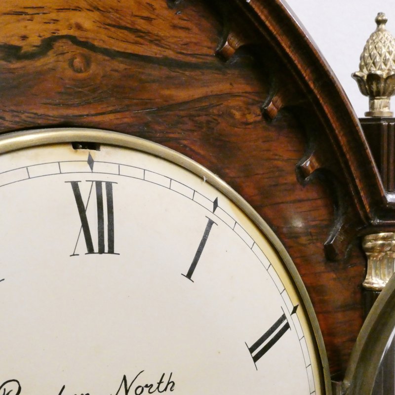 William IV Rosewood Gothic Bracket Clock by Barber & North of York - Image 4