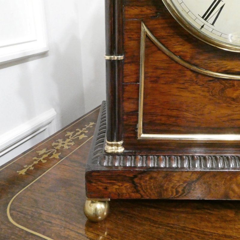 William IV Rosewood Gothic Bracket Clock by Barber & North of York - Image 7