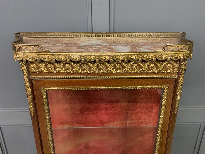 French Vernis Martin Mahogany Vitrine - Image 3