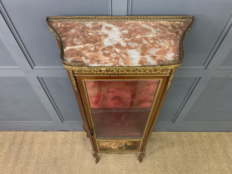 French Vernis Martin Mahogany Vitrine - Image 8