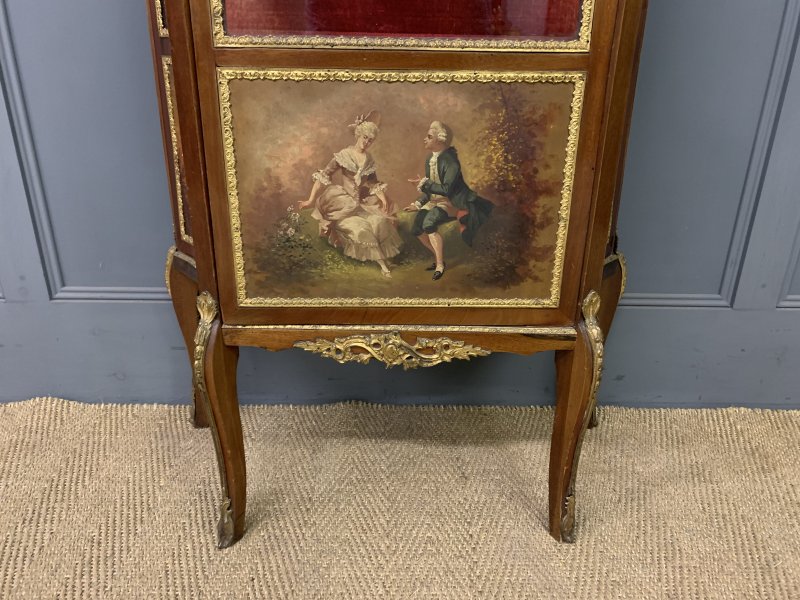 French Vernis Martin Mahogany Vitrine - Image 7