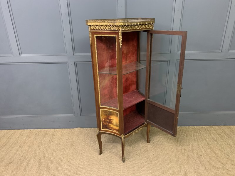 French Vernis Martin Mahogany Vitrine - Image 11