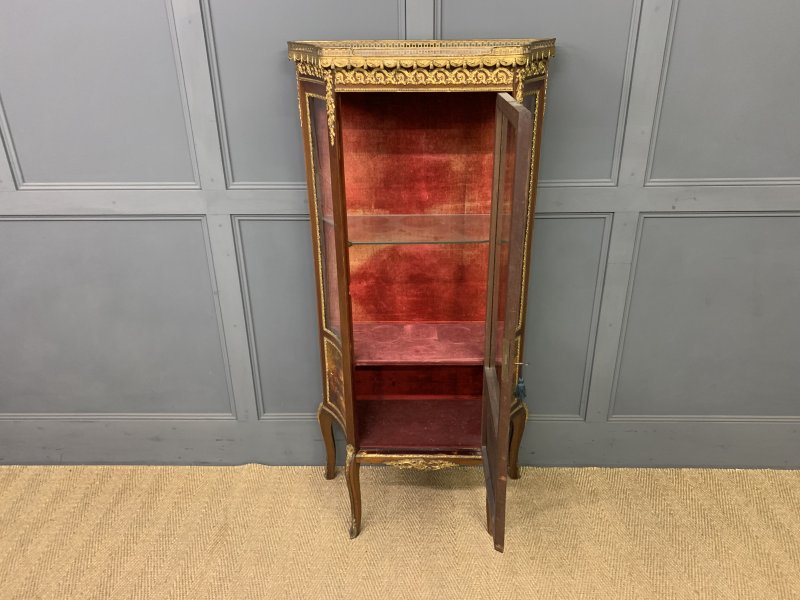 French Vernis Martin Mahogany Vitrine - Image 12