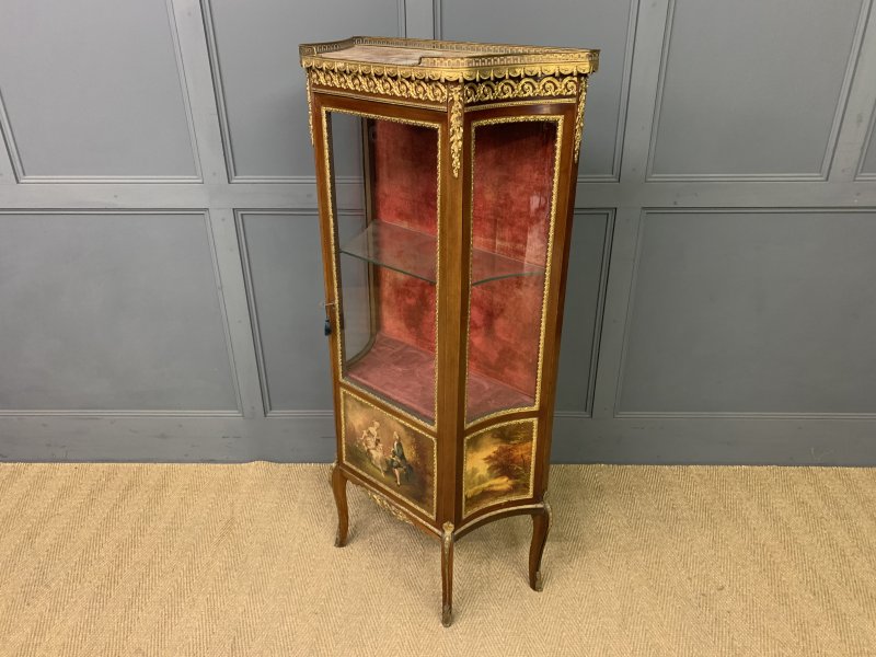French Vernis Martin Mahogany Vitrine - Image 14