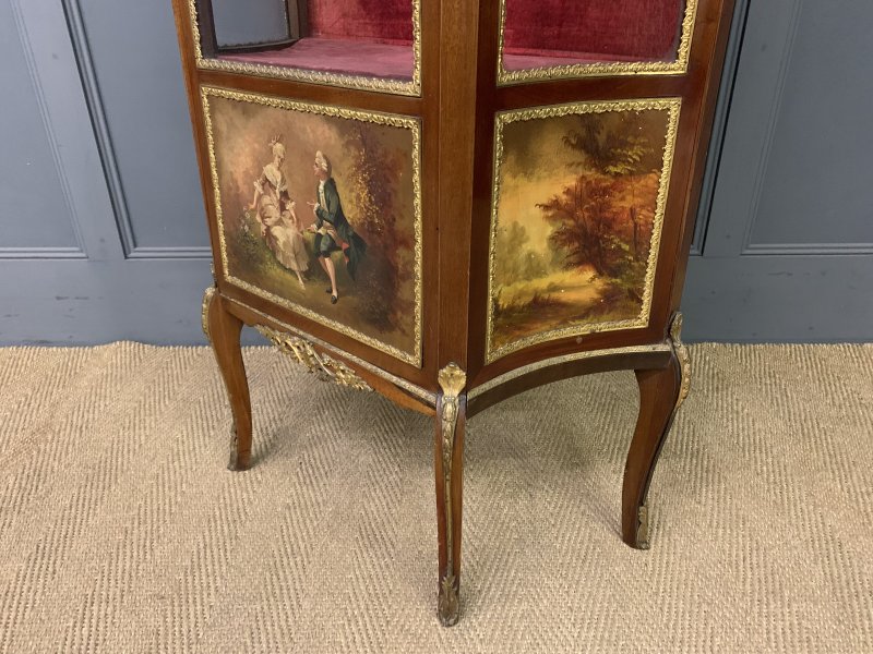 French Vernis Martin Mahogany Vitrine - Image 16