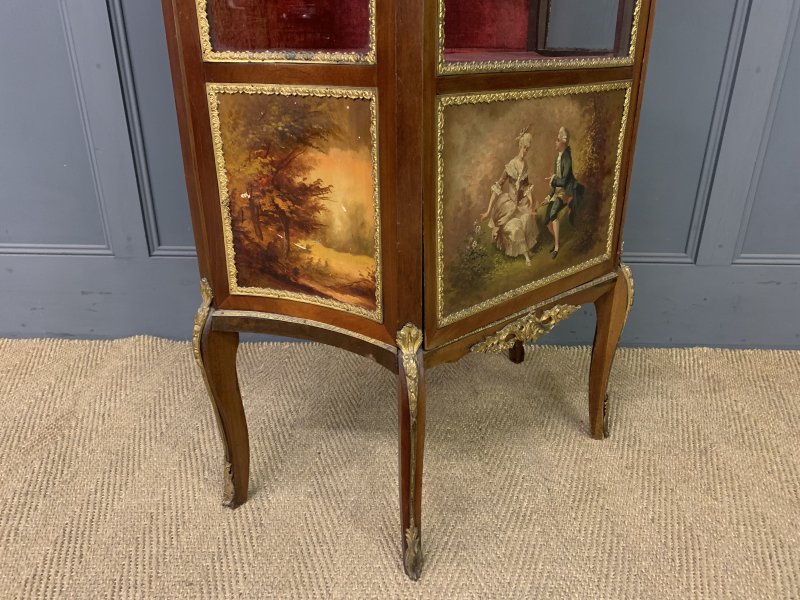 French Vernis Martin Mahogany Vitrine - Image 17