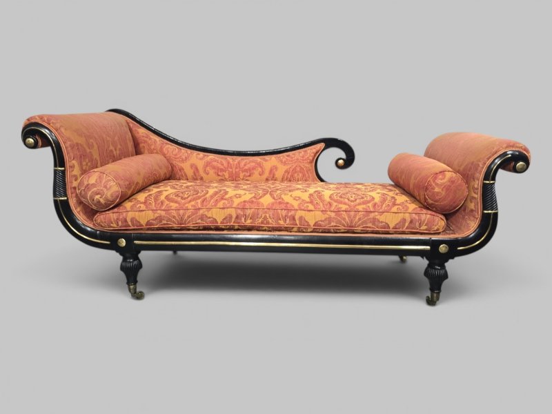 Outstanding Regency Chaise Lounge Sofa - Image 3