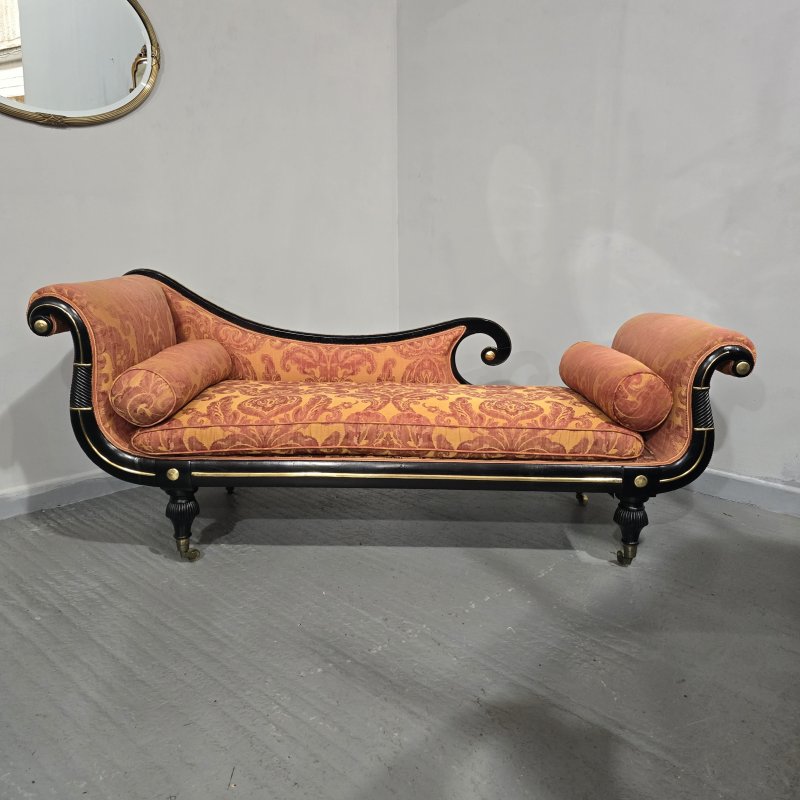 Outstanding Regency Chaise Lounge Sofa - Image 10