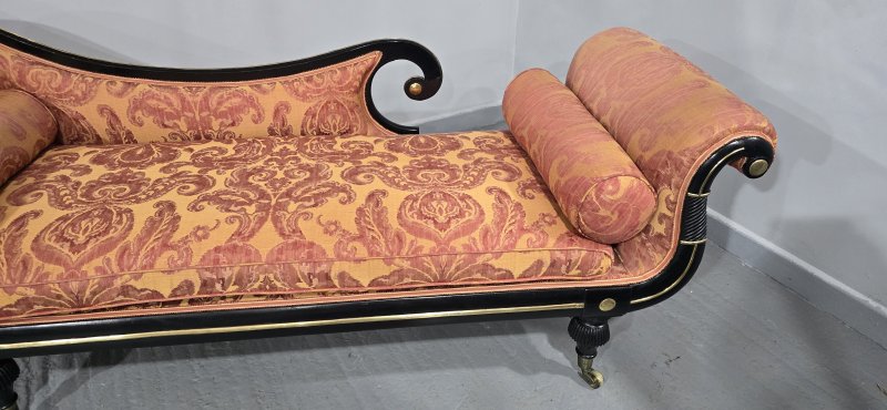 Outstanding Regency Chaise Lounge Sofa - Image 4