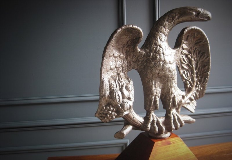 Rare eagle counterweight from an American printing press