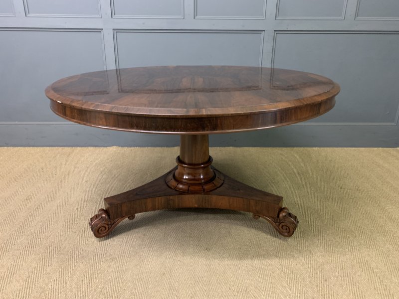 William IV Rosewood Loo Table - Image 8