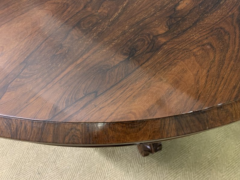 William IV Rosewood Loo Table - Image 9