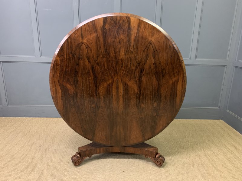 William IV Rosewood Loo Table - Image 13