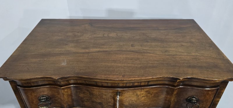 Queen Anne Burr Walnut Chest of Drawers on Stand - Image 11