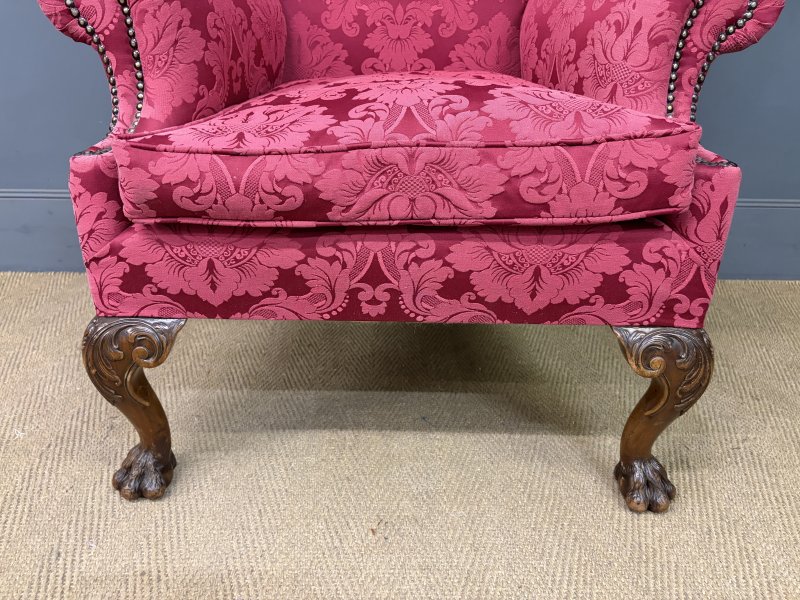 Late 19th Century Walnut Wing Armchair - Image 13