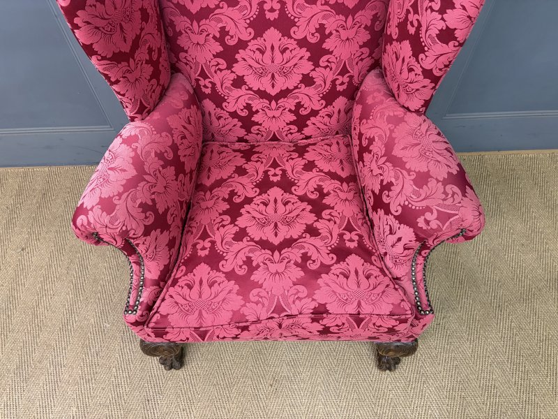 Late 19th Century Walnut Wing Armchair - Image 14