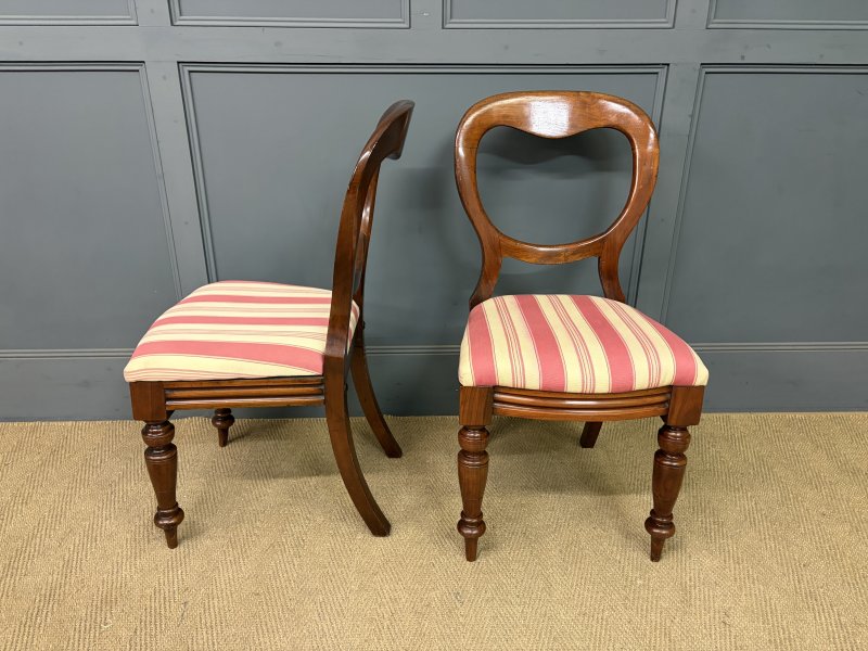 Set of 10 Victorian Mahogany Dining Chairs - Image 7
