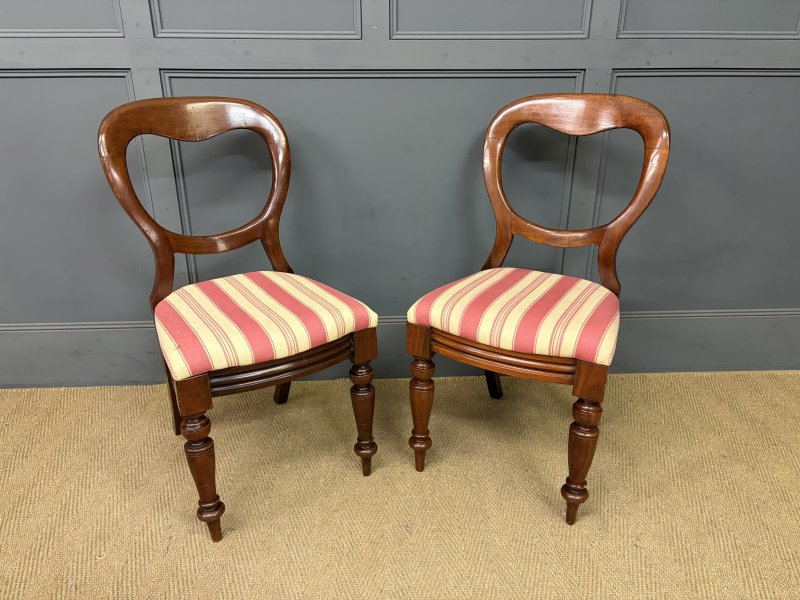 Set of 10 Victorian Mahogany Dining Chairs - Image 6