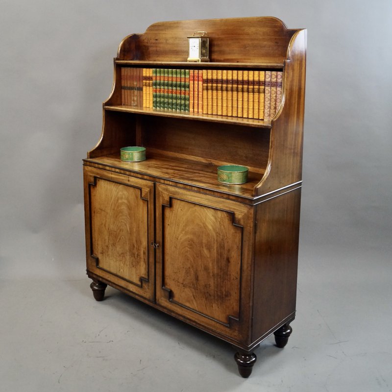 Regency Mahogany Waterfall Bookcase - Image 2