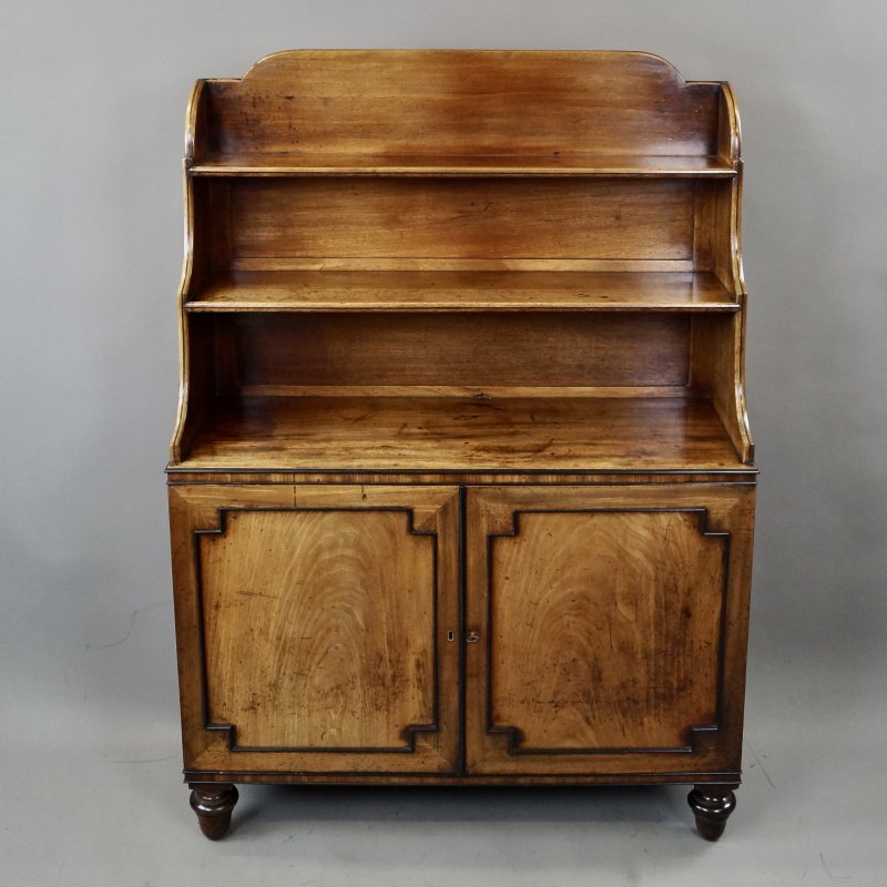 Regency Mahogany Waterfall Bookcase - Image 5