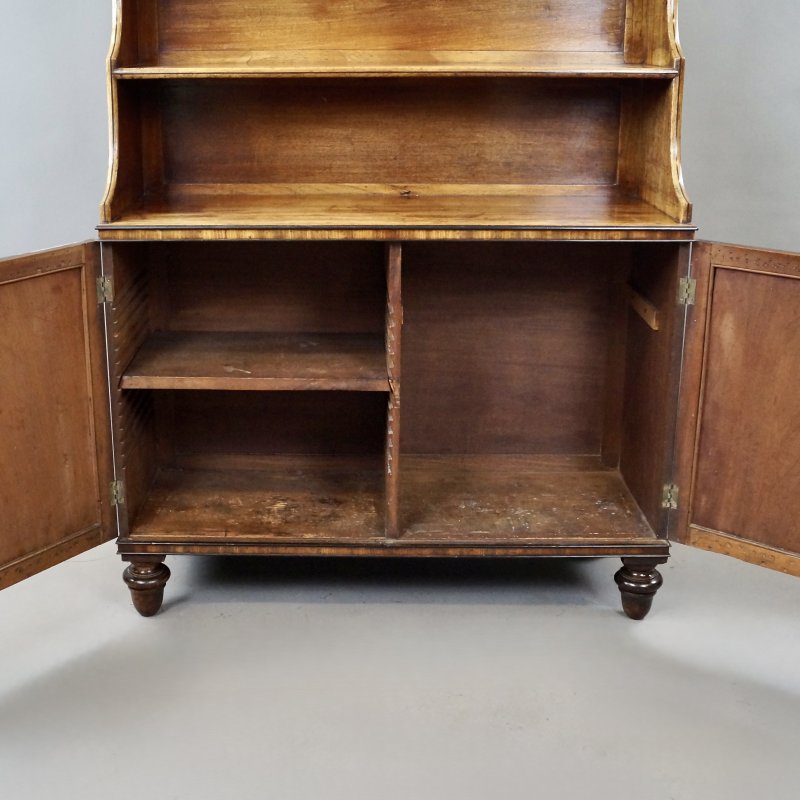 Regency Mahogany Waterfall Bookcase - Image 6