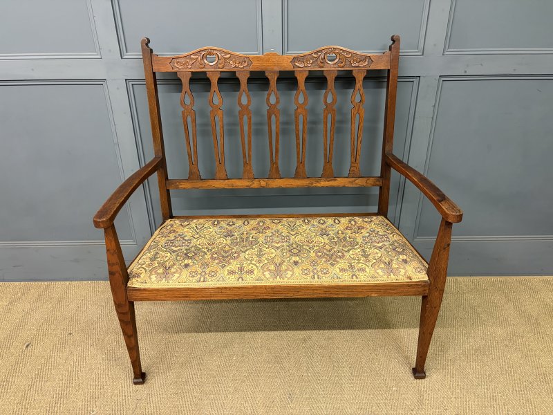 Arts and Crafts 5 Piece Oak Salon Suite - Image 9