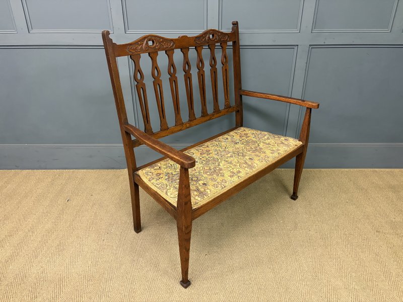 Arts and Crafts 5 Piece Oak Salon Suite - Image 11