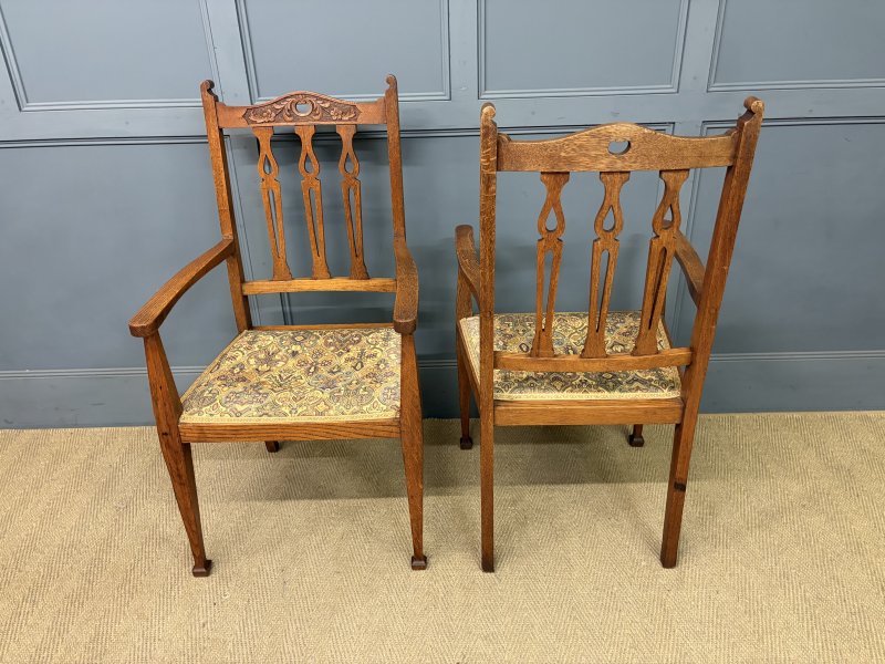 Arts and Crafts 5 Piece Oak Salon Suite - Image 3
