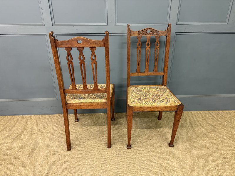 Arts and Crafts 5 Piece Oak Salon Suite - Image 15