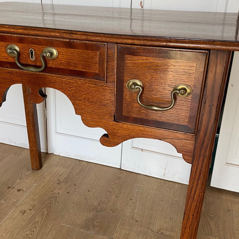 Georgian oak lowboy - Image 7