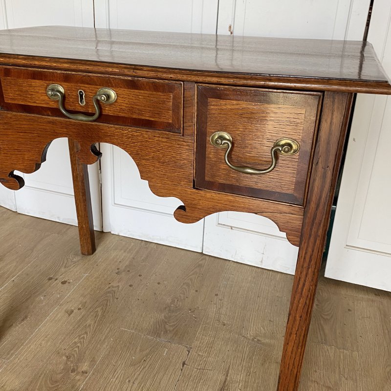 Georgian oak lowboy - Image 12