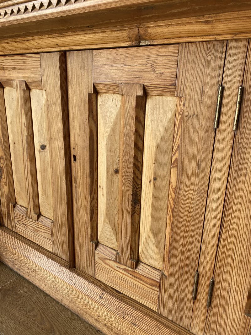 Victorian Gothic pine church cupboard - Image 6