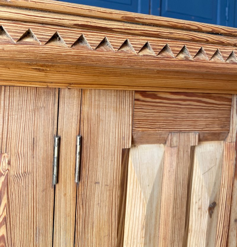 Victorian Gothic pine church cupboard - Image 4