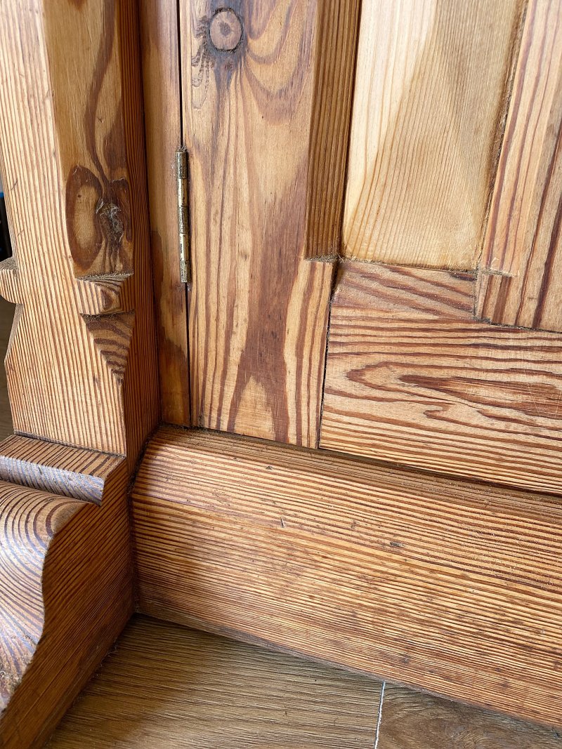 Victorian Gothic pine church cupboard - Image 9