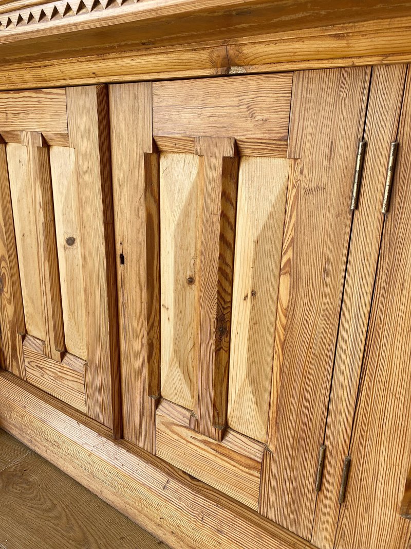 Victorian Gothic pine church cupboard - Image 10