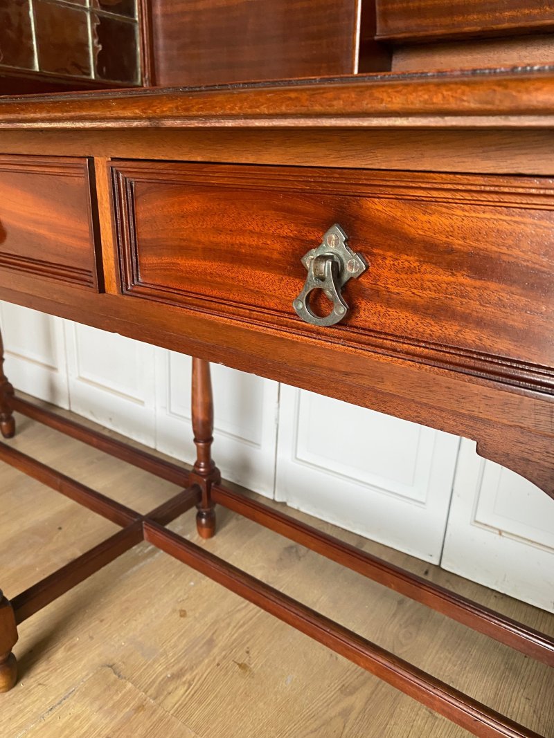 Mahogany twin clerks/banking desk - Image 7