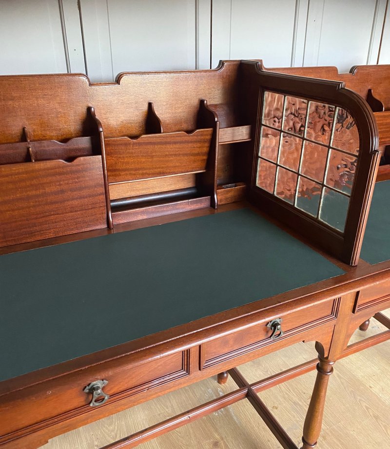 Mahogany twin clerks/banking desk - Image 11