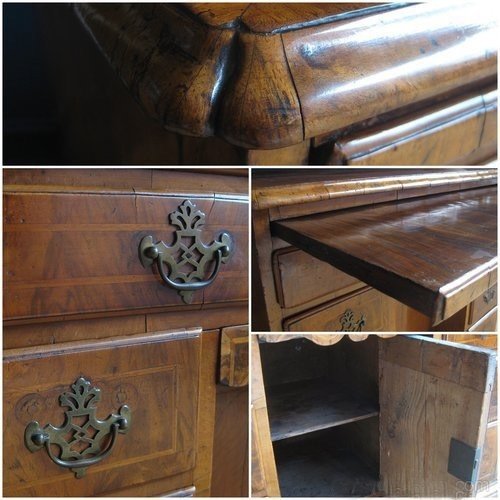Walnut kneehole desk - Image 3