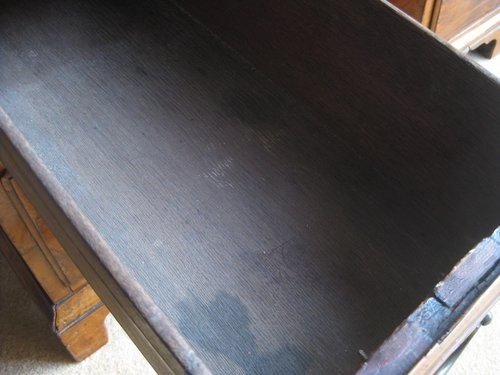 Walnut kneehole desk - Image 5
