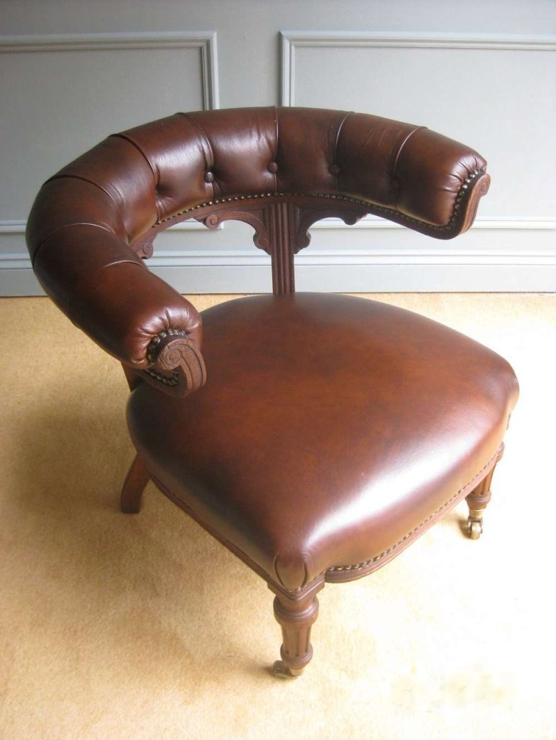 Victorian oak library chair - Image 2