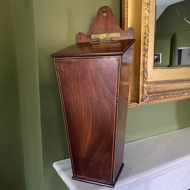 Georgian mahogany candle box