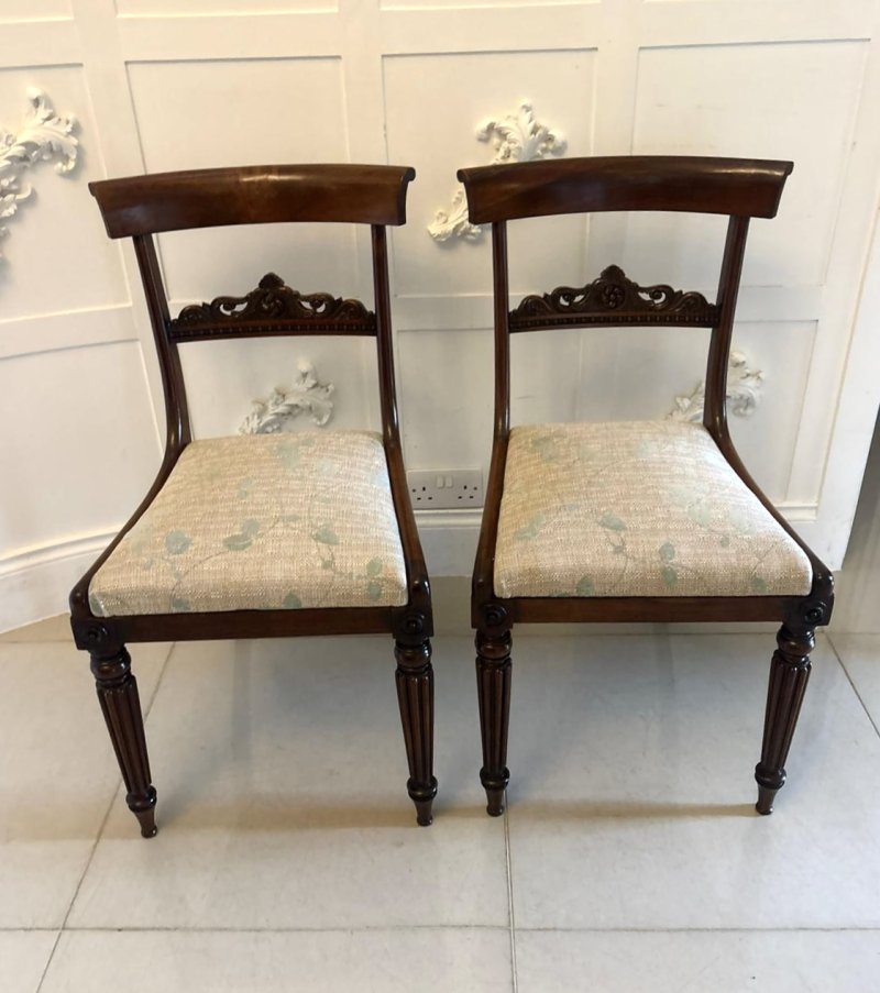 Antique Pair Of Regency Rosewood Side Chairs - Image 4