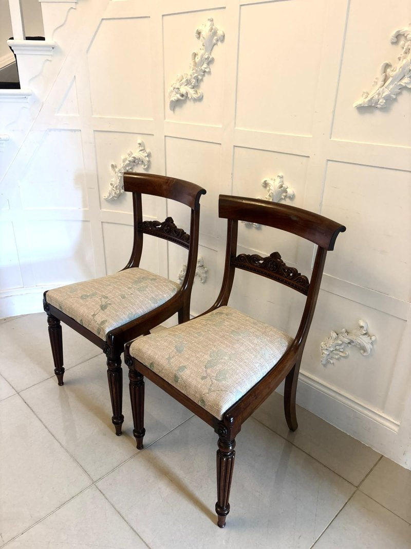 Antique Pair Of Regency Rosewood Side Chairs - Image 5