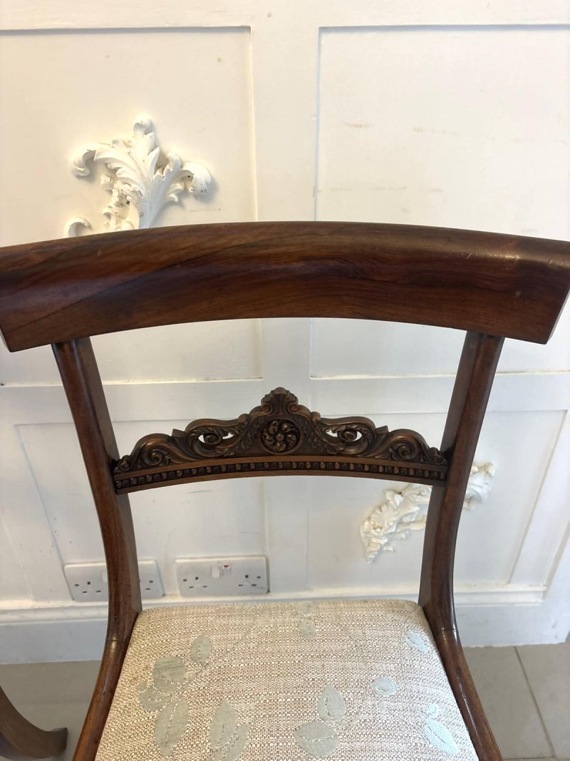 Antique Pair Of Regency Rosewood Side Chairs - Image 10