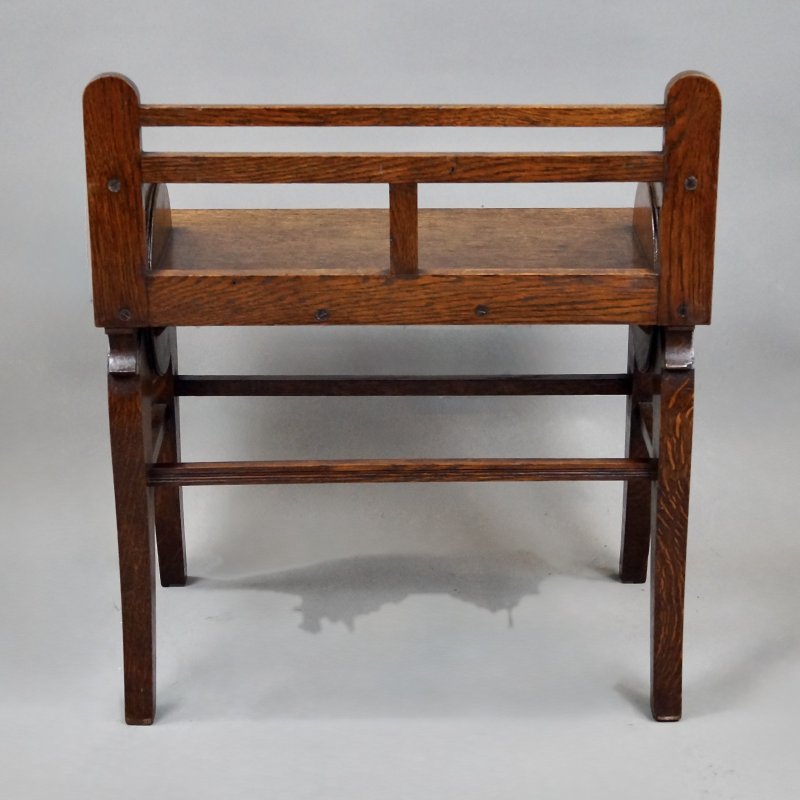 An Oak And Brass Mounted Hall Bench By James Shoolbred & Co. - Image 6