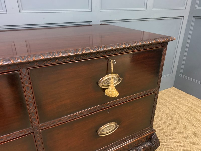 Large Mahogany Chippendale Style Chest - Image 5